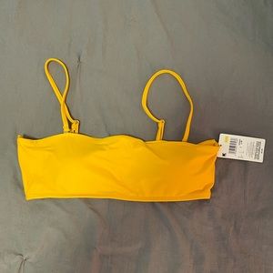 Yellow Bandeau Bikini Top